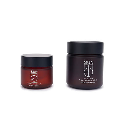 ফ্রস্টেড অ্যাম্বার পেট প্লাস্টিকের বোতল 30ml 100ml 120ml স্কিনকেয়ার প্যাকেজিং