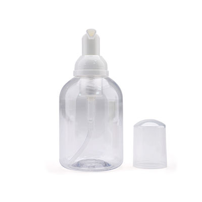 প্রসাধনী 200ml প্লাস্টিক ফেনা পাম্প বোতল বৃত্তাকার পিইটি ই এম গৃহীত