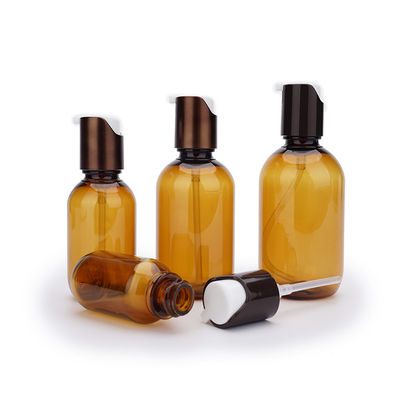 30ml 60ml 130ml প্লাস্টিক লোশন বোতল অ্যাম্বার কালার স্ক্রিন প্রিন্টিং