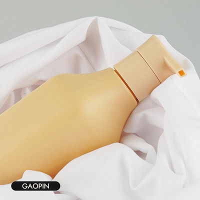 সোনার পাম্প সহ 350ml প্লাস্টিক শ্যাম্পু বোতল লোশন কসমেটিক প্যাকেজিং