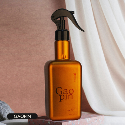 পাম্প খালি স্ক্রিন প্রিন্টিং সহ অ্যাম্বার 500ml পোষা প্লাস্টিক স্প্রে বোতল